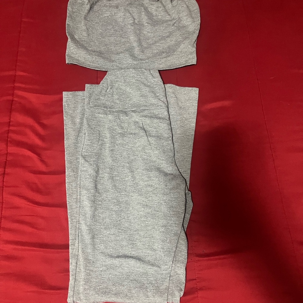Two piece Grey Set. Size: Medium Like New !